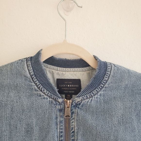 LUCKY BRAND True Indigo Zip Up Soft Jean Jacket XS - Picture 2 of 6